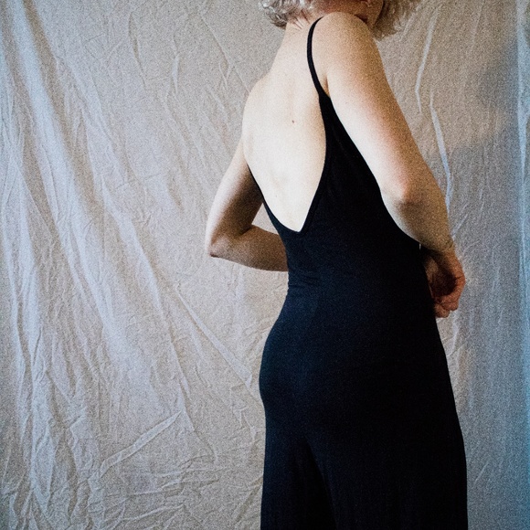 Pants - Loose Black Jumper Deep V